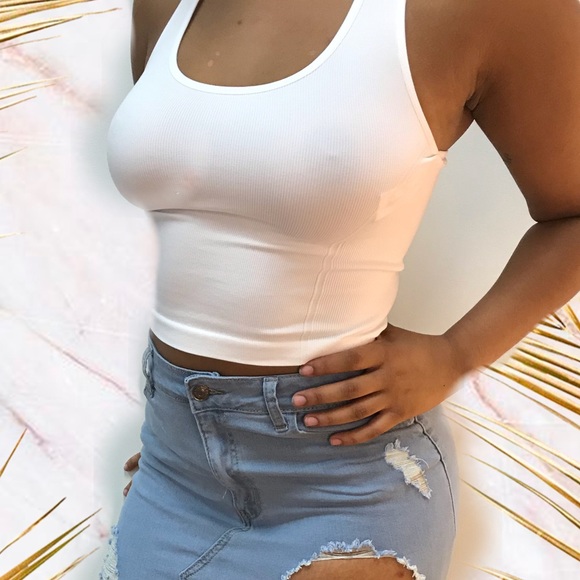 ‼️ Basic Stretch Crop Top Racer Back Tank - Picture 8 of 8